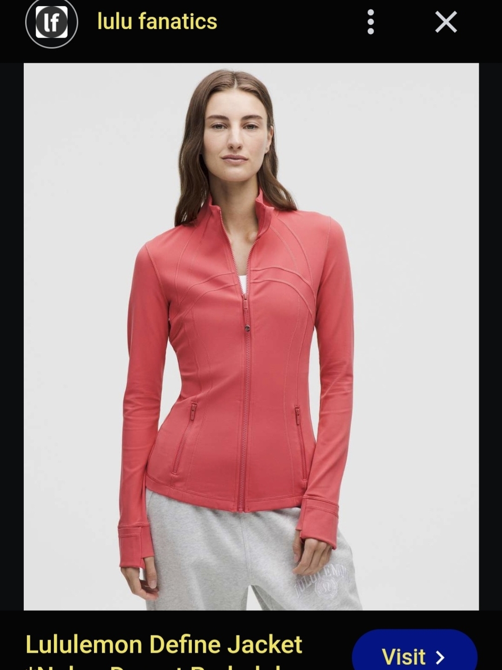 lululemon athletica Coral Pink Define Jacket